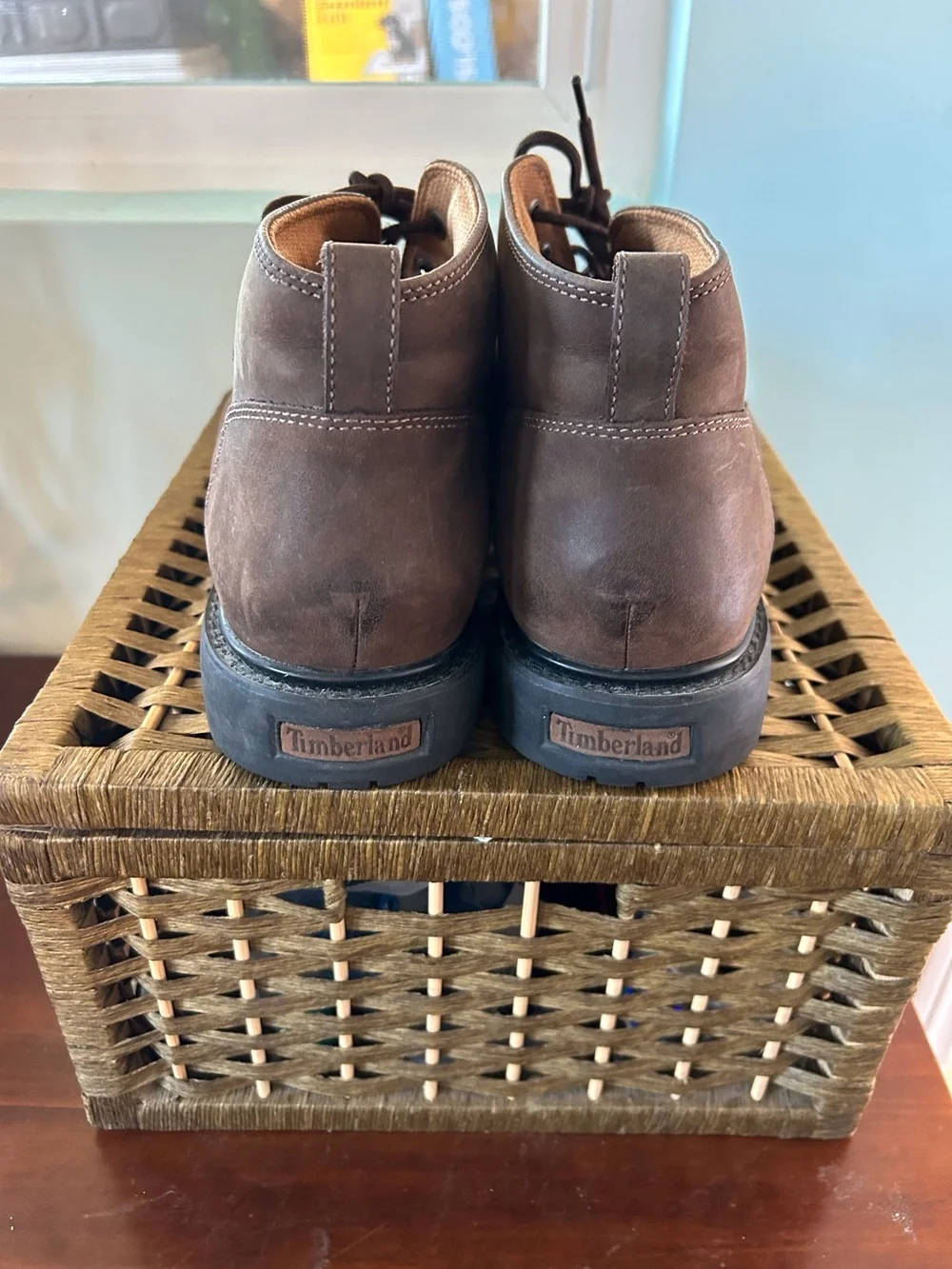 Timberland Men's Dark Brown Nubuck Leather Chukka Boots Lace Up Men’s 11.5 Water